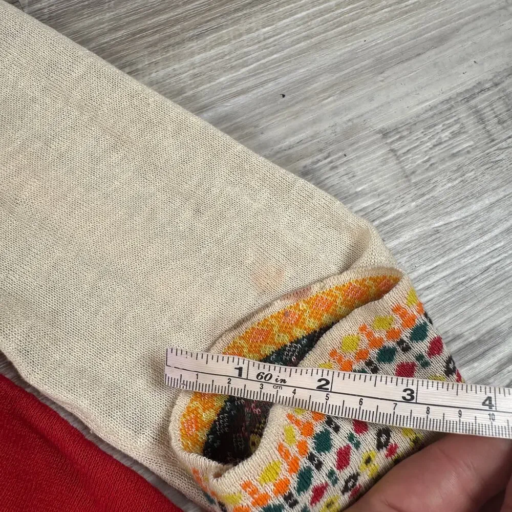 IVKO Linen Open Front Cardigan Folk Wearable Art Knit 38 Boho Lagenlook Designer
